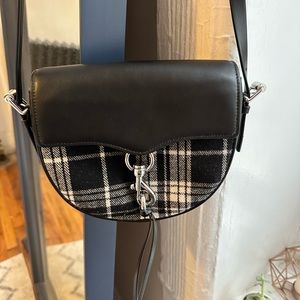 Rebecca Minkoff black plaid leather crossbody